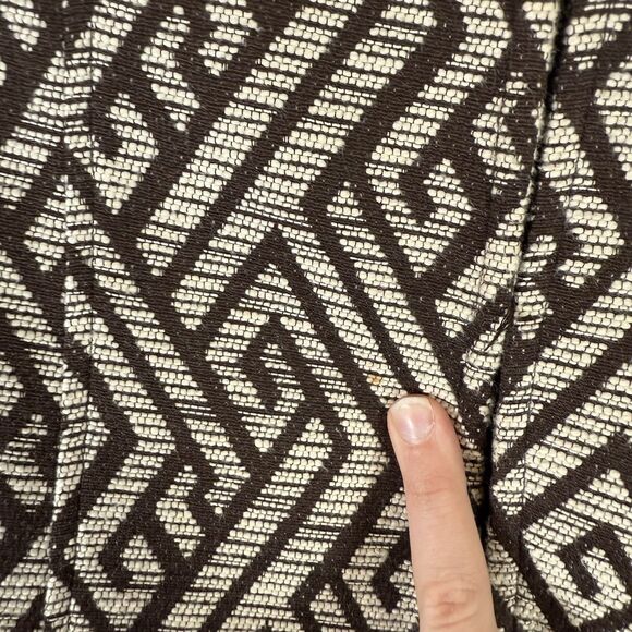 Chico's Blazer Jacket Women's 8 Brown Textured Woven Hook Eye Collared Long Slv - Picture 8 of 12